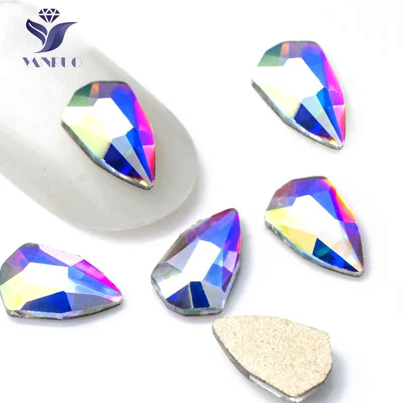 YanRuo 5x8mm Slim Trilliant Flatback Diamond Nail Accessories Glass Material Rhinestone DIY Design Parts Nail Art Decorations