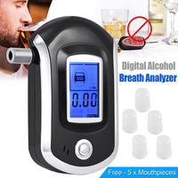 Digital Breath Alcohol Tester Mini Professional Alcohol Tester Breath Drunk Driving Analyzer LCD Screen Display Digital