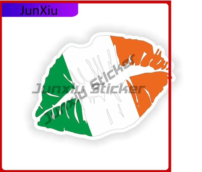 

Флаг Ирландии, наклейки для губ, водонепроницаемые наклейки для автомобилей, мотоциклов, наклейки для кемпинга, бампера автомобиля, защитная наклейка для внедорожников, авто, окна, авто