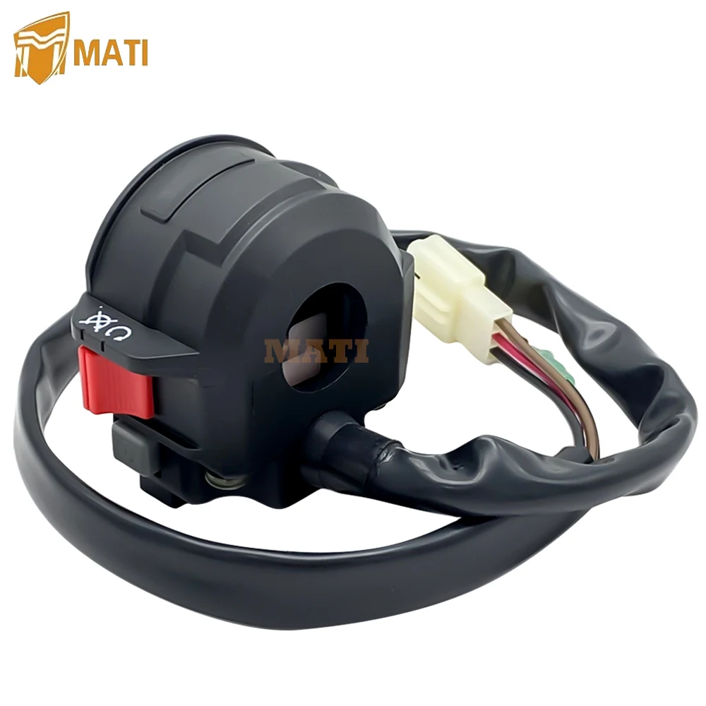 Interruttore manubrio sinistro controllo avviamento motore Run Off per Yamaha ATV Badger Grizzly Raptor 50 80 YFM50 YFM80 muslimb