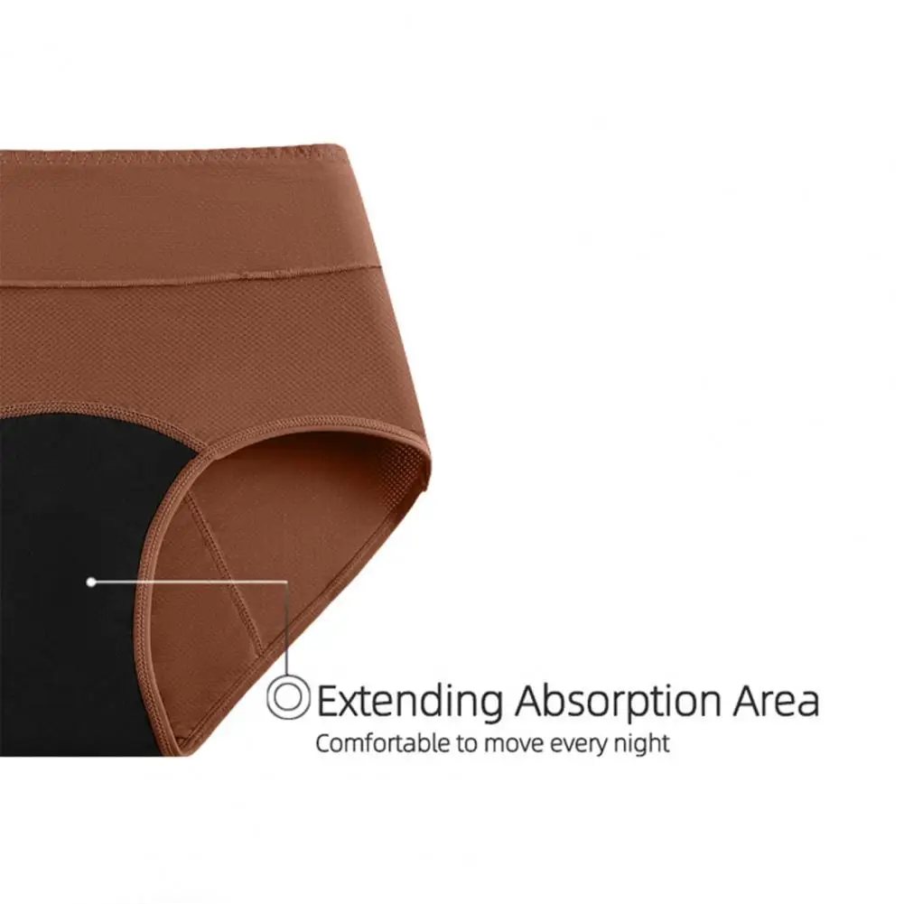 Soft Fabric Menstrual Underwear Absorbent Period Underwear for Women Heavy Flow Leakproof Postpartum Panties Reusable