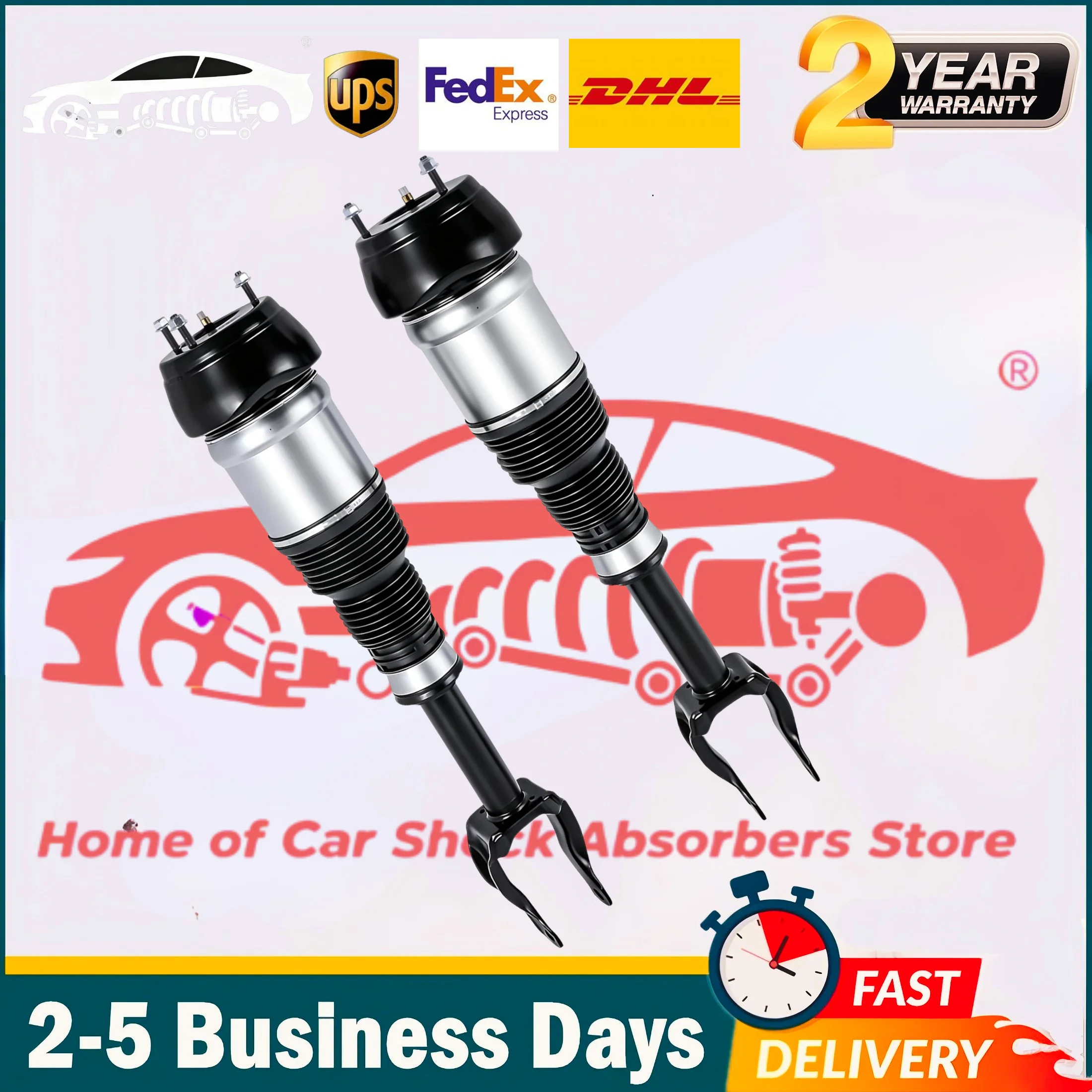 Pair Front Air Suspension Shock Struts without ADS Fit Mercedes Benz W166 X166 GL500 GLS63 AMG GL350 GLS450 2013-2019 1663205066