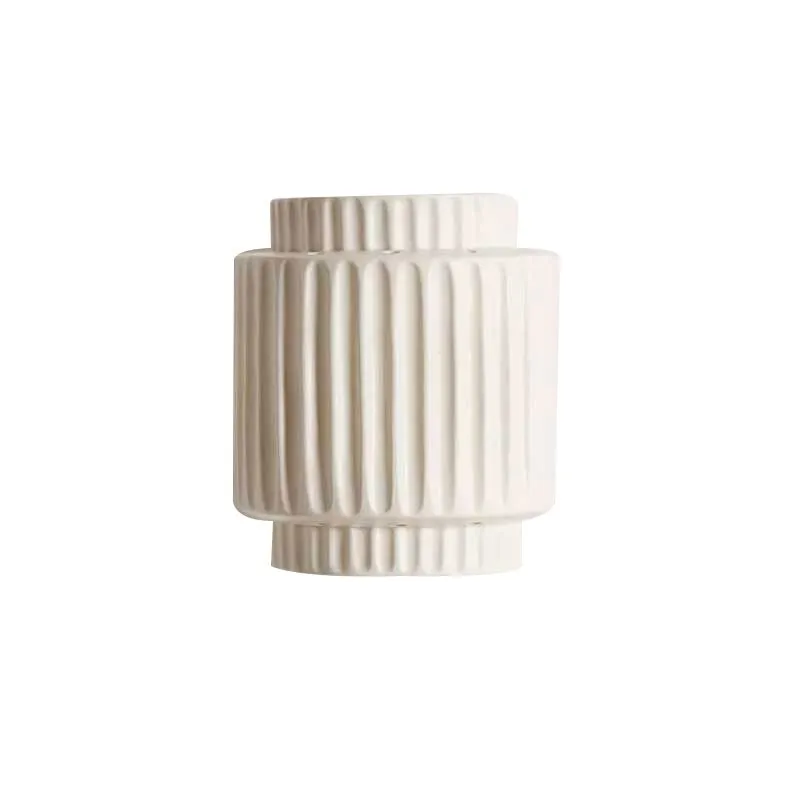 Minimalist bedside wall lamp Bedroom study Cream wind lamp
