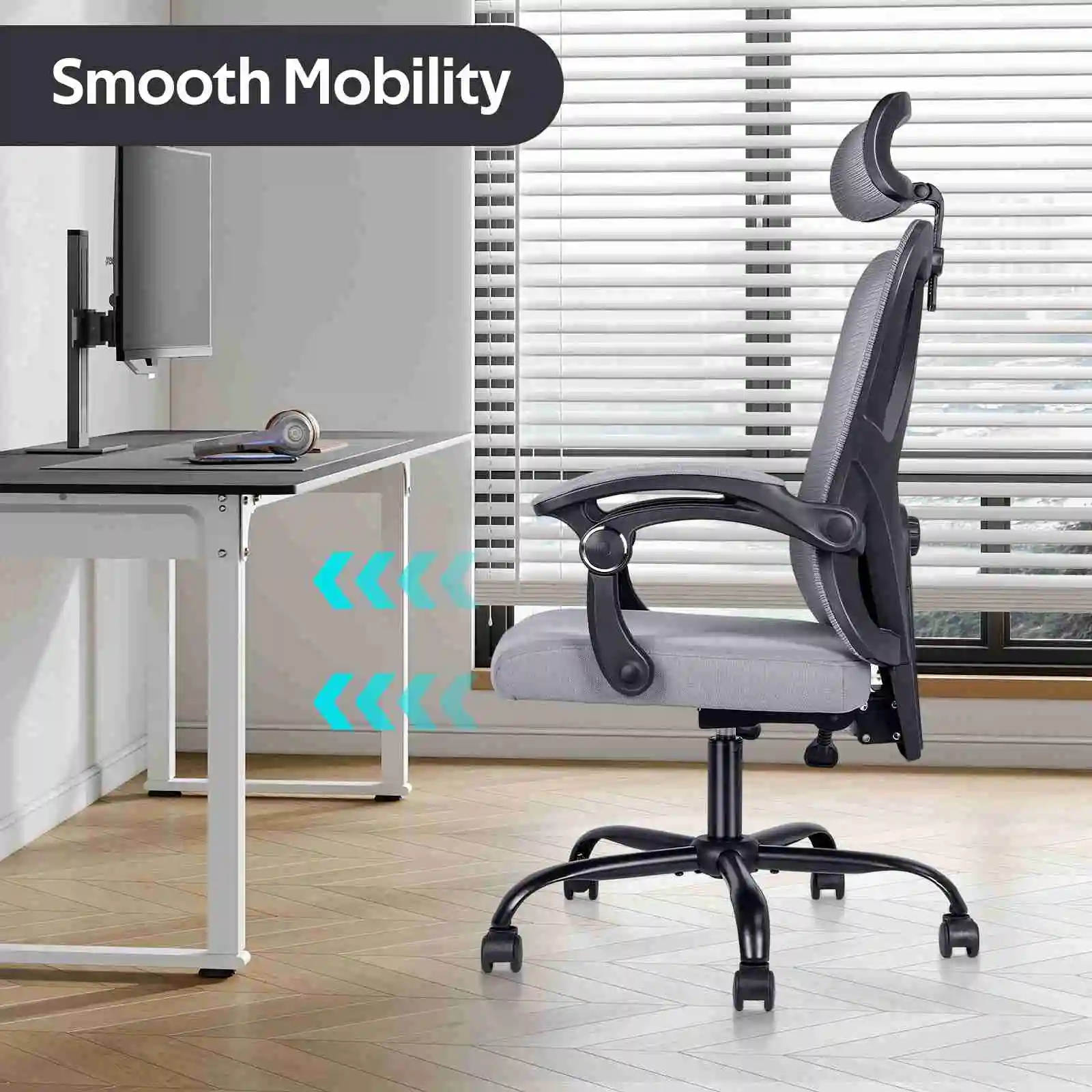 

Ergonomic Office Chair Breathable Mesh Adjustable Height Multi Angle Tilt Computer Desk Chair