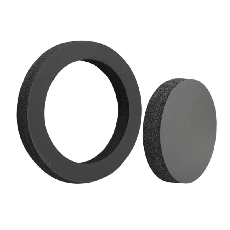 QM82 4pcs 6.5 inch Car Speaker Ring Bass Door Trim Sound Insulation Cotton Audios Speaker Sound Self Adhesive Insulation Ring