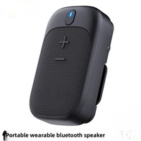 WS11 Mini Wearable Wireless Bluetooth Speakers w/ Microphone Hands-free Call Outdoor Running Subwoofer Clip-on Portable Speaker