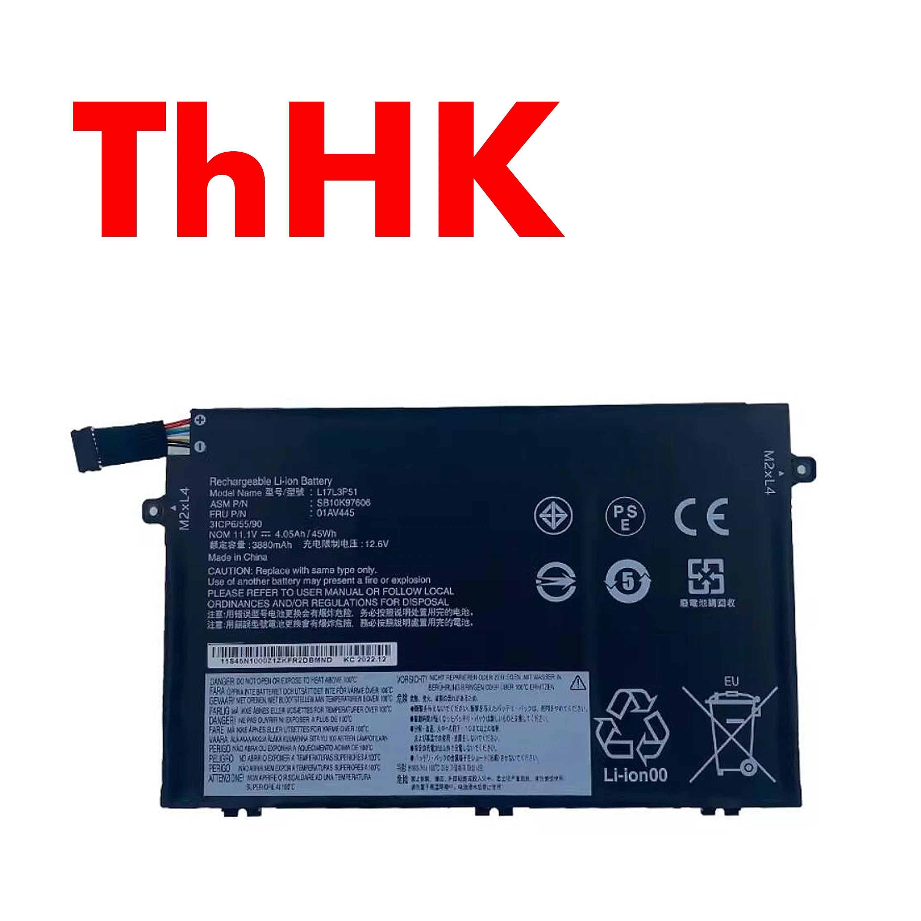 Genuine Original 45WH 01AV445 01AV446 01AV448 01AV447 Battery For Lenovo ThinkPad E480 E485 E495 E580 E585 E490 E590 E595