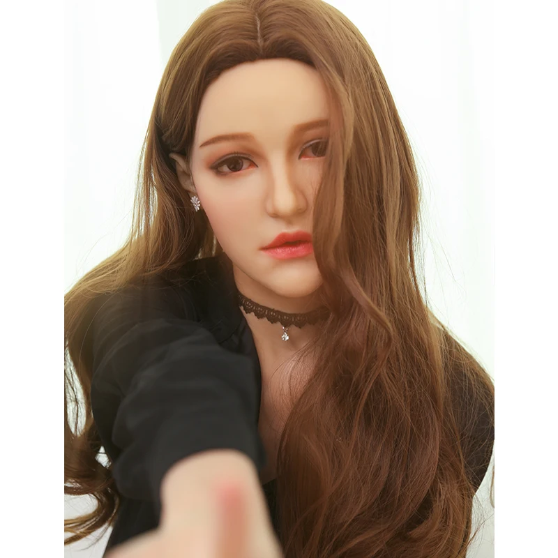 (M10 Aglaia) فستان متقاطع برأس كامل من السيليكون الواقعي للنساء المتحولين جنسيا قناع تزيين متقاطع عيون مزيفة