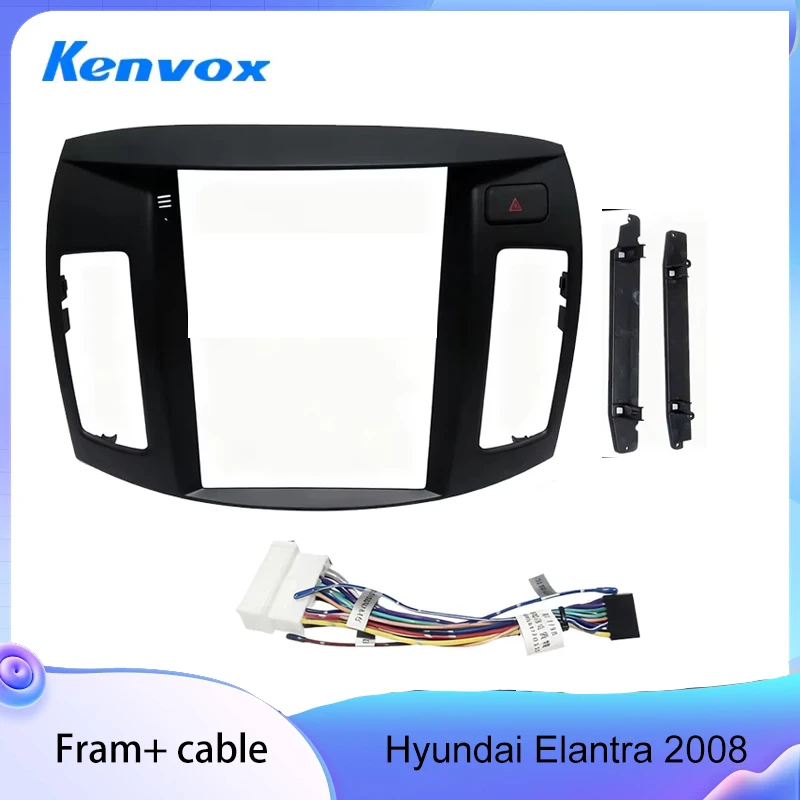 

Kenvox 9,7 "Тесла с вертикальным экраном, рамка для автомобильного радиоприемника для Hyundai Elantra 2008, комплект приборной панели, адаптер жгута проводов панели