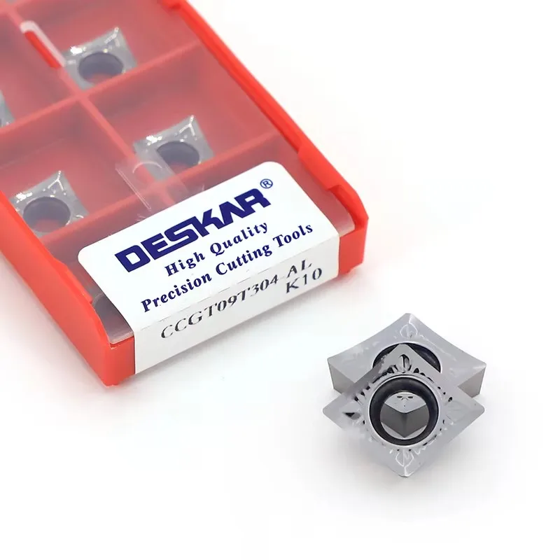 

DESKAR Режущие пластины из твердого сплава, меди и алюминия CCGT09T304 CCGT09T308-AL K10 Токарные инструменты Токарные инструменты из цементированного карбида с ЧПУ