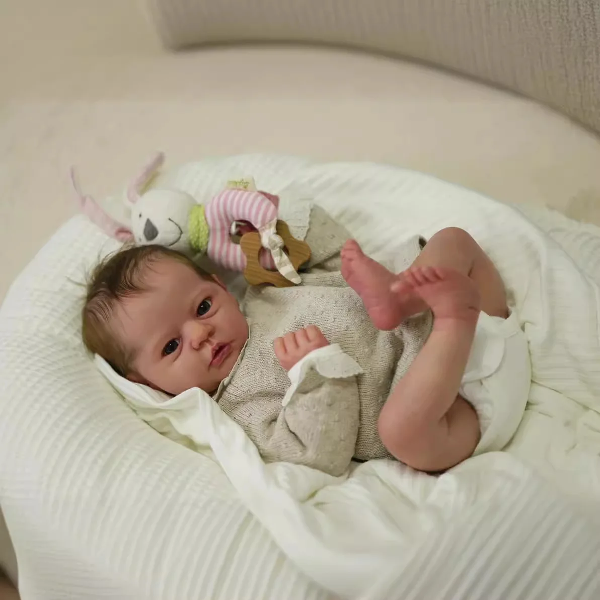 Bonecas reborn com acabamento realista, bonecas para dormir, recém-nascidos já pintadas, brinquedo de silicone, pano de vinil, corpo, presente artesanal