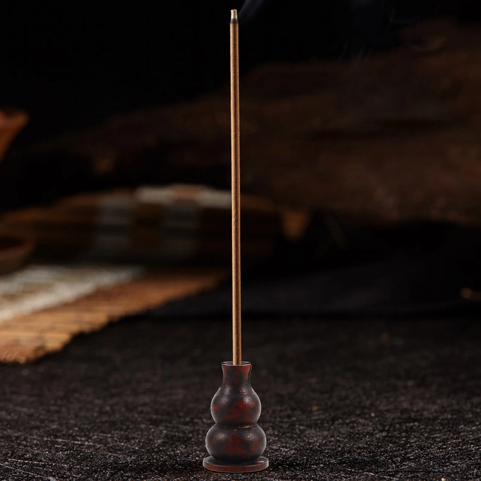 

Chic Burner Base Copper Stick Holder Stand Vertical Stable Craft Decorative Incense Base Heat Conductive Nonslip Incense Stick