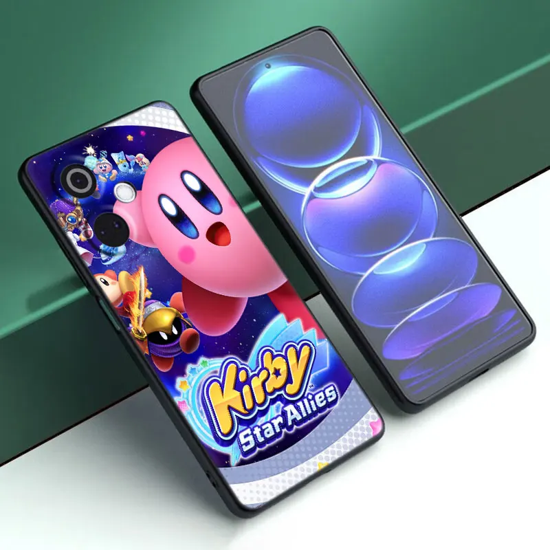 جراب هاتف كرتوني أسود لـ OnePlus ، لطيف ستار K-Kirby ، غطاء لـ OnePlus Nord CE3 Lite 3 ، 12 ، 11 ، 2T ، N30 ، CE2 ، N300 ، N200 ، 10 ، 9RT ، الآس ، 2V برو ، 5G