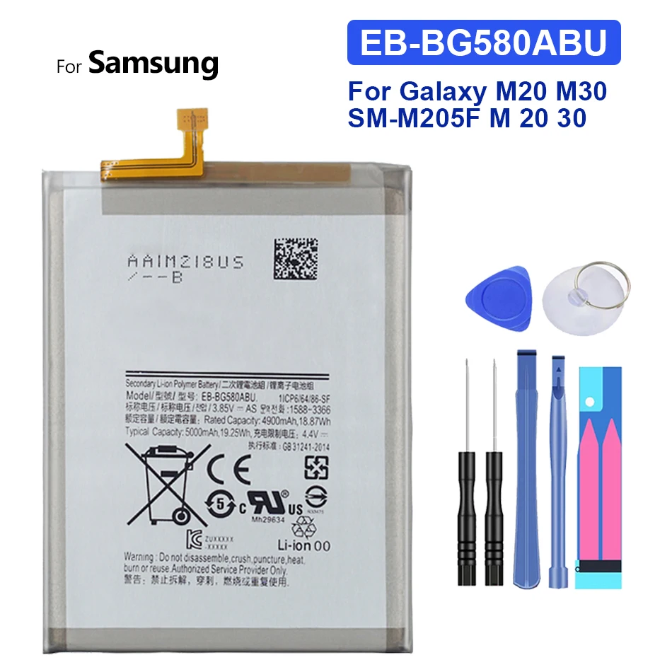 EB-BG580ABU EB-BM207ABY EB-BM317ABY Battery For Samsung M20 M30 M205F M31S M30s SM-M3070 M3070 M21 M31 M215 Bateria