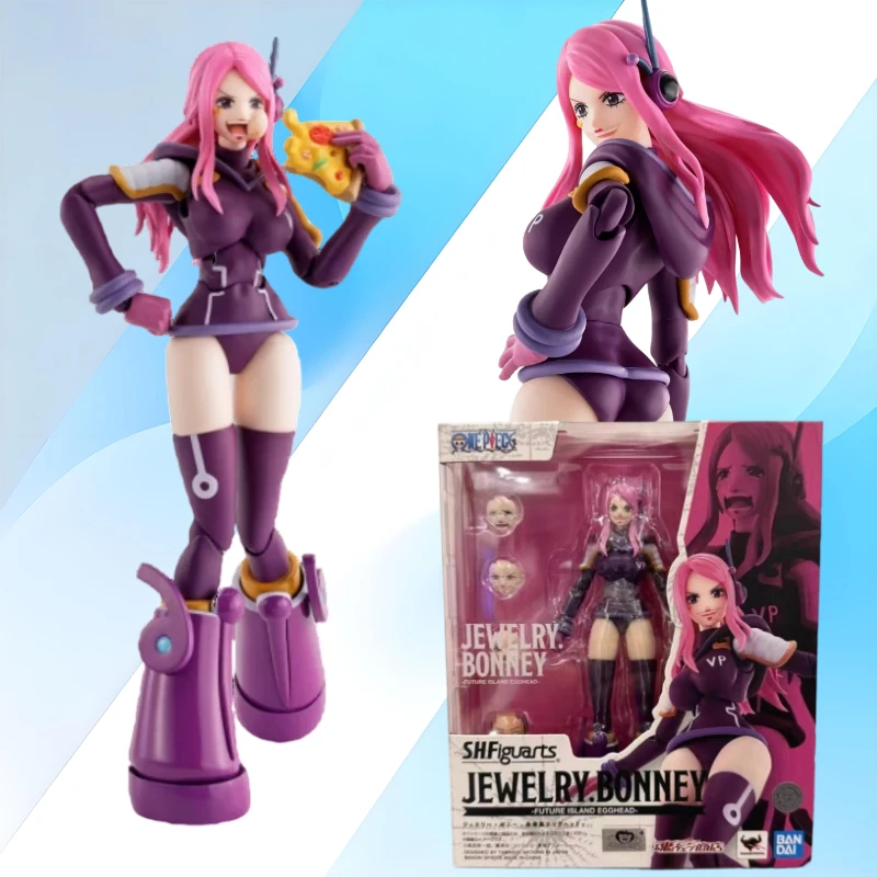 

Bandai Genuine ONE PIECE SHF Jewelry Bonney Future Island Egghead Anime Action Figures Model Figure Gift for Toys
