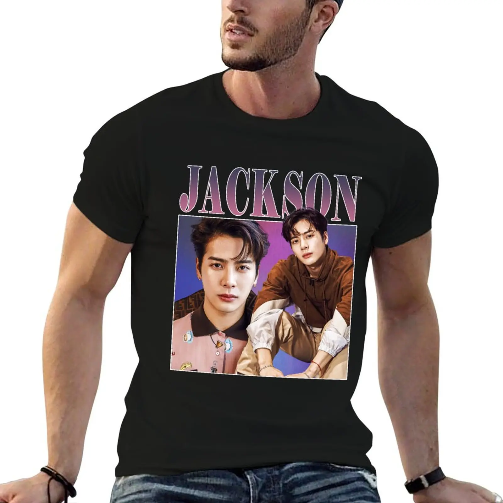 

t cotton Jackson shirt shirt t plain GOT7 man T-Shirt man