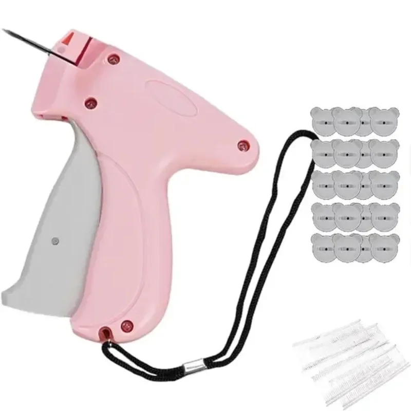 Pistola per micropunti per vestiti Trapunta Orlo Cartellino del prezzo Fissatore rapido per abbigliamento con scatola di immagazzinaggio Pistola per cucire portatile Mini Stitch