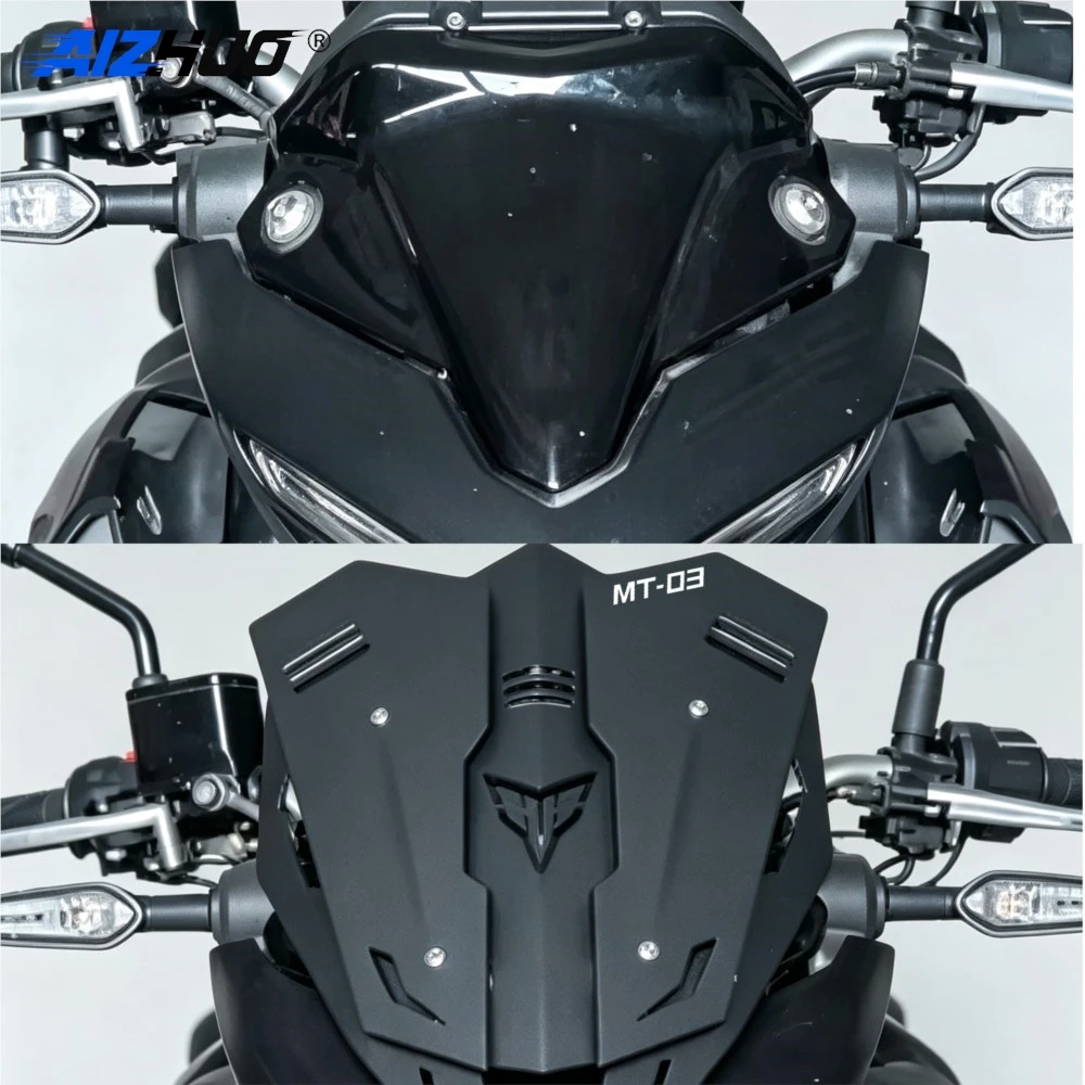 For YAMAHA MT03 MT-03 MT 03 MT25 MT-25 2020 2021 2022 2023 Motorcycle Windshield WindDeflector Guard Windscreen Windproof Hood