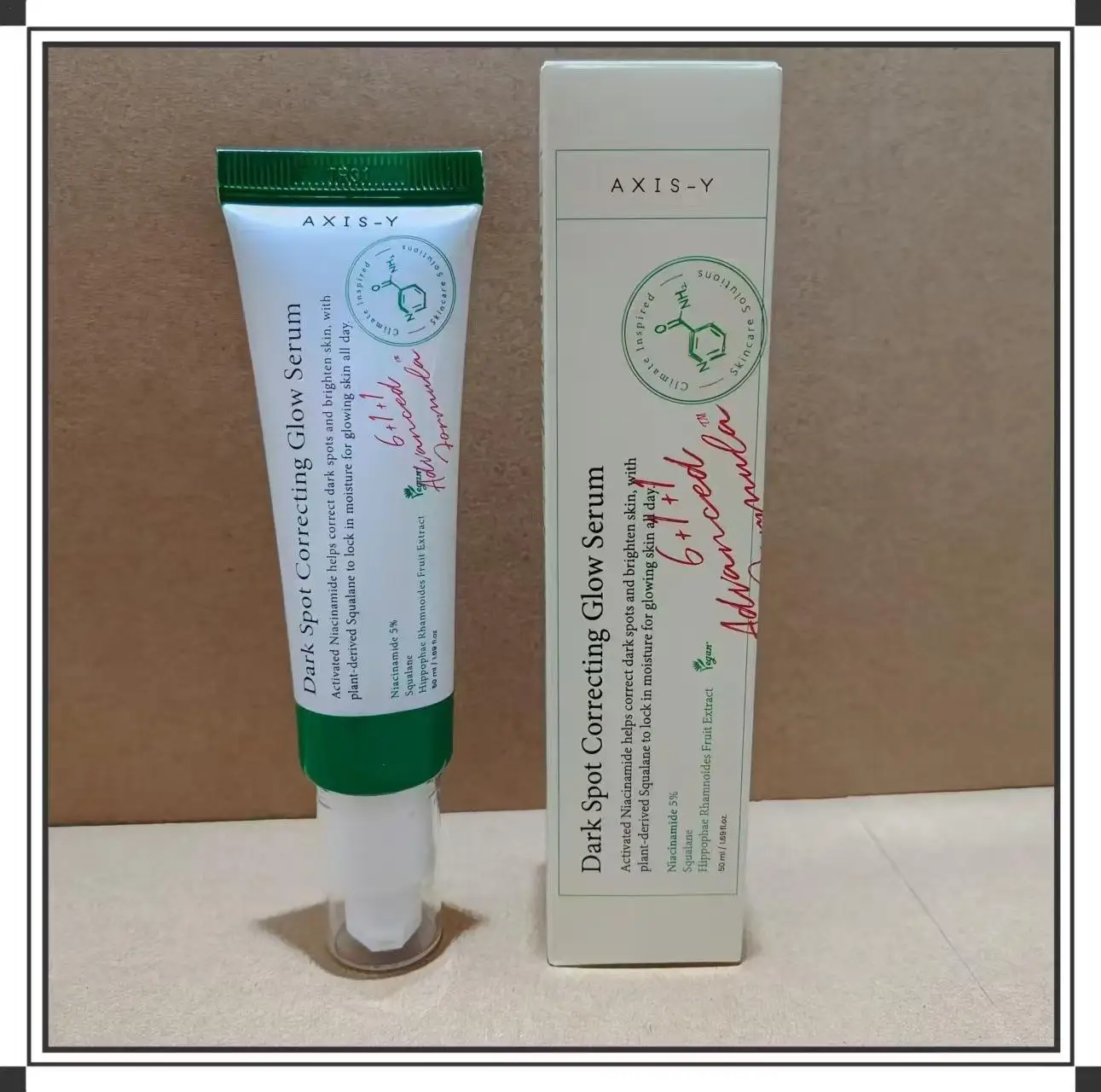 Cuidado de la piel coreano AXIS-Y Suero luminoso corrector de manchas oscuras 50 ml / 1,69 Fl. Suero facial hidratante Oz para todo tipo de piel