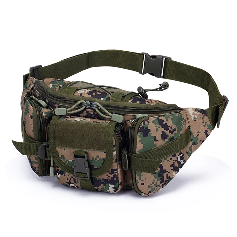 Outdoor Waist Bag Men\'s Tactical Waterproof Molle Camouflage Hunting Hiking Climbing Nylon Mobile Phone Belt Pack Combat Bags