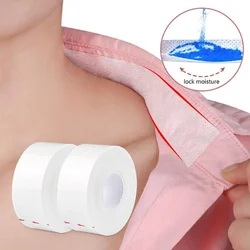 Almofada absorvente de suor descartável, Almofadas de suor respirável auto-adesivas, T-shirt branca, Chapéu do colar do pescoço, Adesivo absorvente, 8m