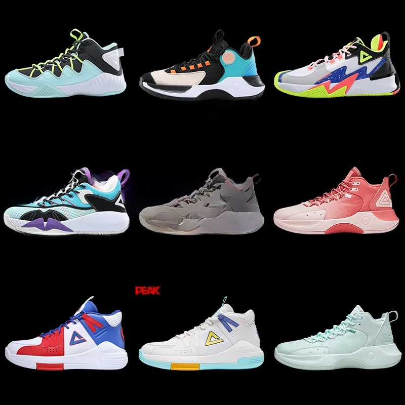 

Peak Men's Baskeall oes High Top Sports Sneakers Anti-slip Wear-resistant Training oes for Indoor And Outdoor Use