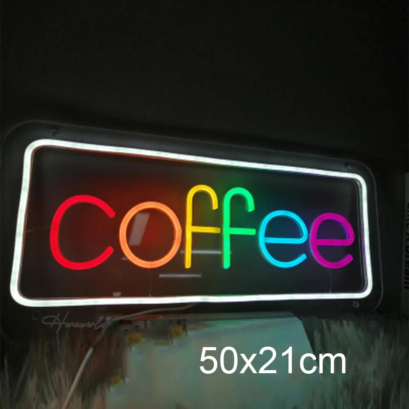 Coffee Neon Sign Custom Coffee Cup LED Neon Light Dimmerable USB Powered Decor Bar Cafe Restaurant Party Window Hanging Gift
