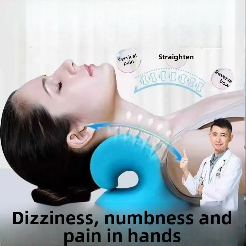 Cervical Spine Stretch Neck Shoulder Relaxer Cervical Muscle Relaxation Shoulder Massage Pillow Spine Correction Neck Massager