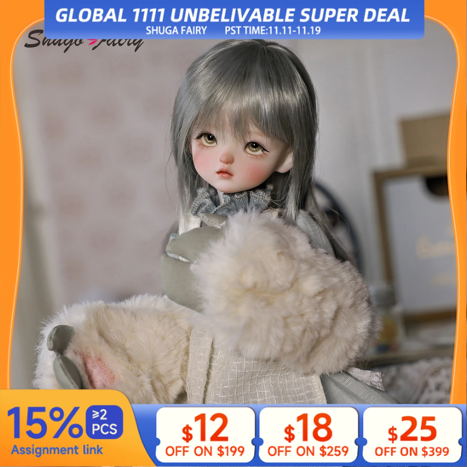 

Лимитированная пасторальная овчарка BJD Shugafairy 1/6 Damita с костюмом ручной работы, полный комплект, Коллекционная фигурка из смолы