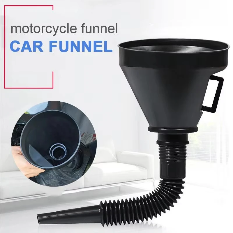 1 PC Multi Functional Flexible Funnel: Spill-Proof Oil Changing Tool with Wide Mouth & Handle Automobile