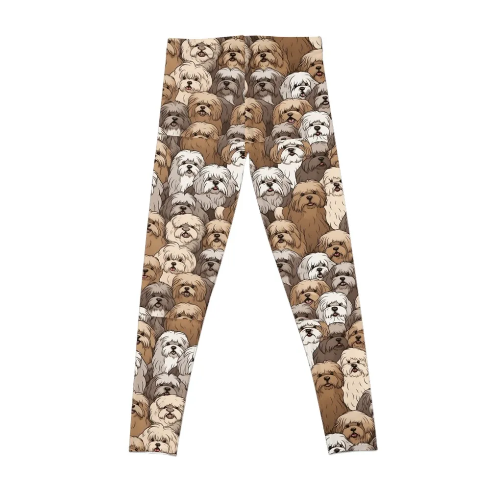 My Lhasa Apso loving family Leggings sport set sport pants Womens Leggings