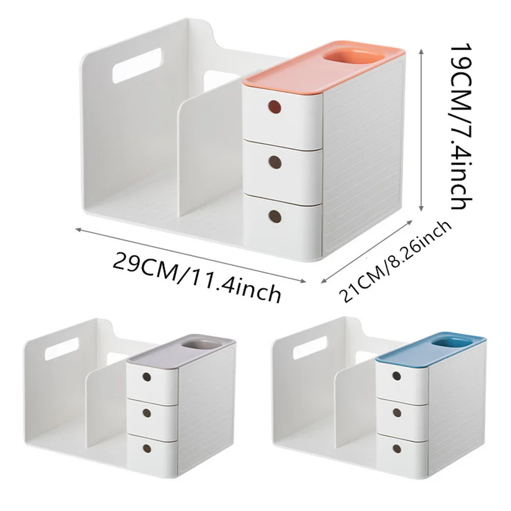 1PC Desktop Storage Box Multifunctional Office Large Capacity Pencil Holder Student Stationery Multi-functional Makeup Brush ﻿