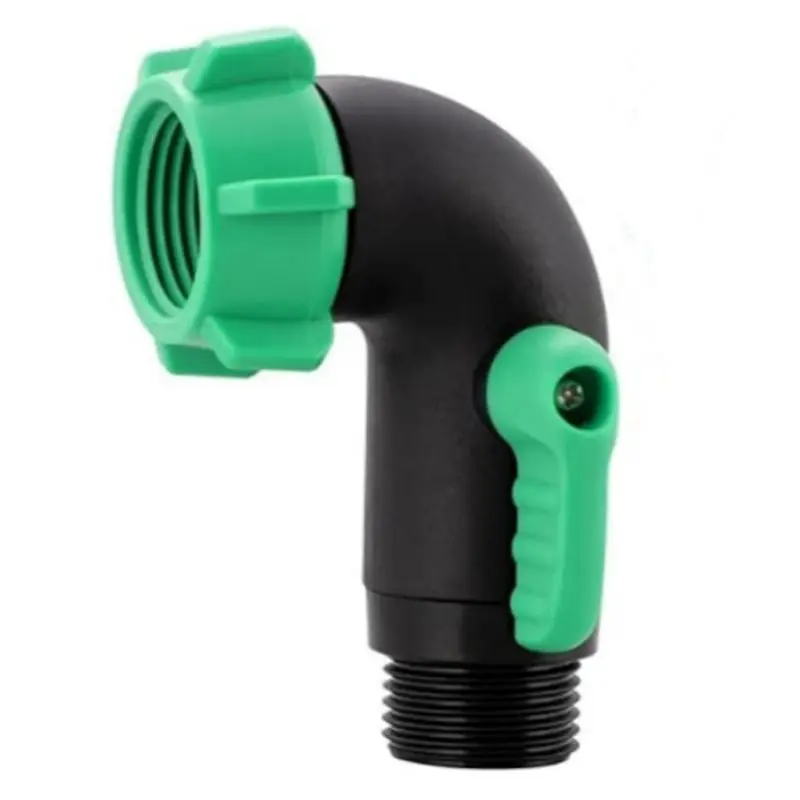 ABKS-180 Degree 3/4GHT Inlet And Outlet Hose Stop Valve Heavy Duty Plastic Hose Stop Valve Garden Hose Shut-Off Valve 90 Degrees