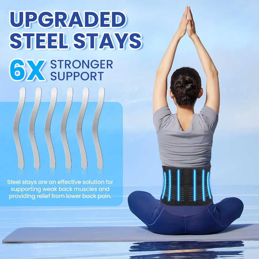 Back Brace for Lower Back Pain Men and WomenLumbar Support Herniated Disc Sciatica Arthritis Mild to Moderate Muscle Spasm Stra
