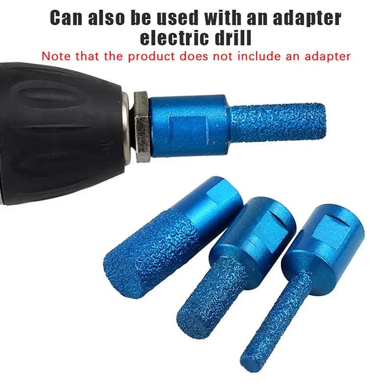 Wholesale 1/3Pcs Vaccum Brazed Milling Cutter Core Drill Bit Ceramic Tile Marble Stone Slotting Angle Grinder Parts 6 10 15mm