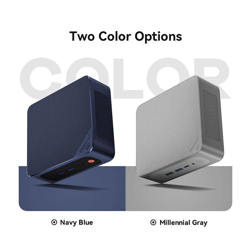 Beelink-SEi12 Mini computador de mesa, Intel Core i5-12450H, 12th Gen, SSD DDR4, WiFi 6, BT5.2, PCle4.0, SEi12 12450H, SEi5-12450H