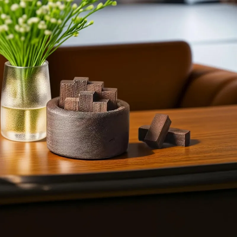 Kreativer Holz-Aromatherapie-Diffusor, Behälter für ätherische Öle, dekorativer Stäbchenspender für eine entspannende Atmosphäre – Detail 7