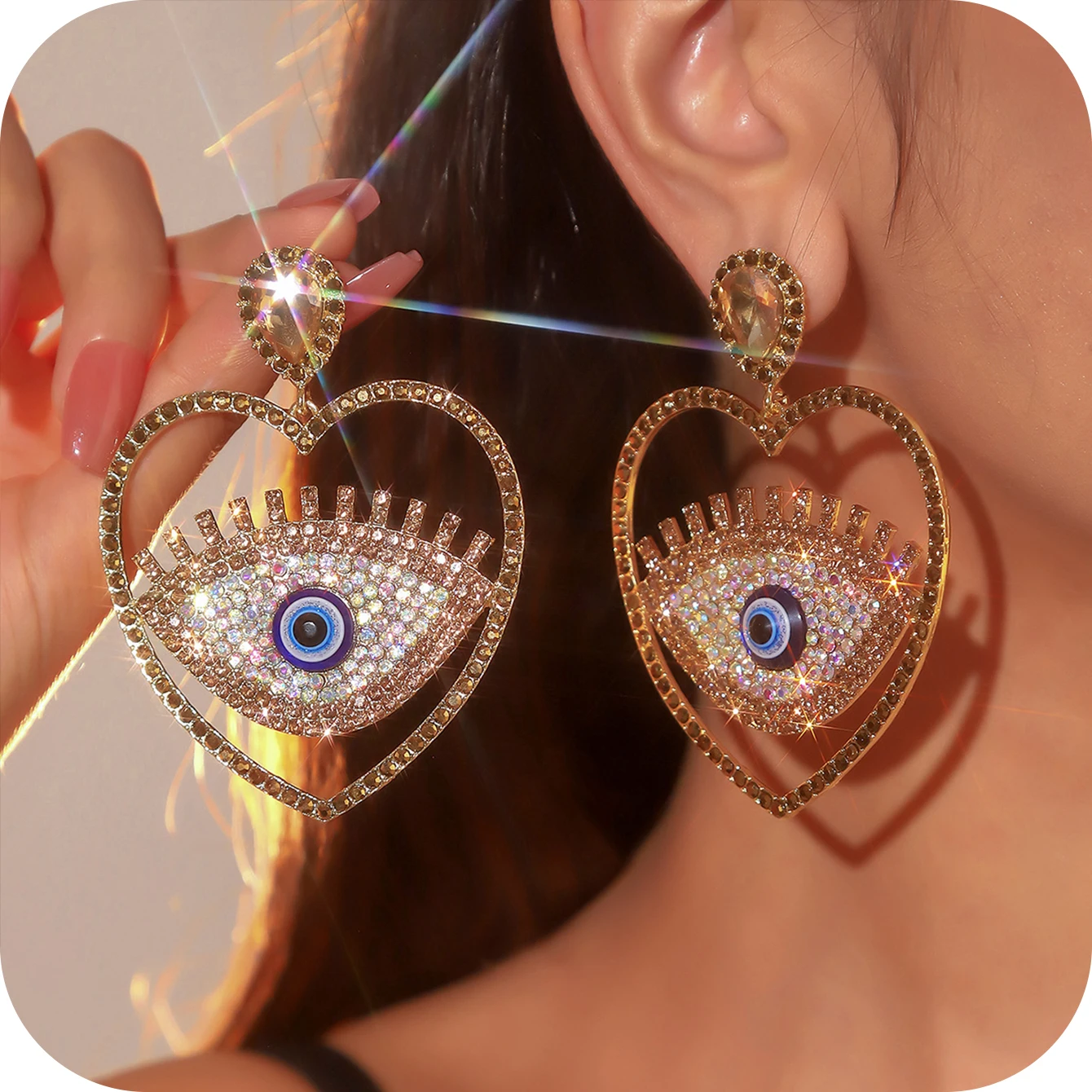 

Fashionable Statement Earrings for Women & Girls - Perfect Heart Jewelry as Valentines - Valentines Day Gifts for Wife