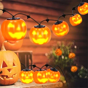 Halloween Decoration Jack-O '-Lantern Strings With Emoticons Inspired By Singing Portable Pumpkin Ghost Skeletons Lights For Bar