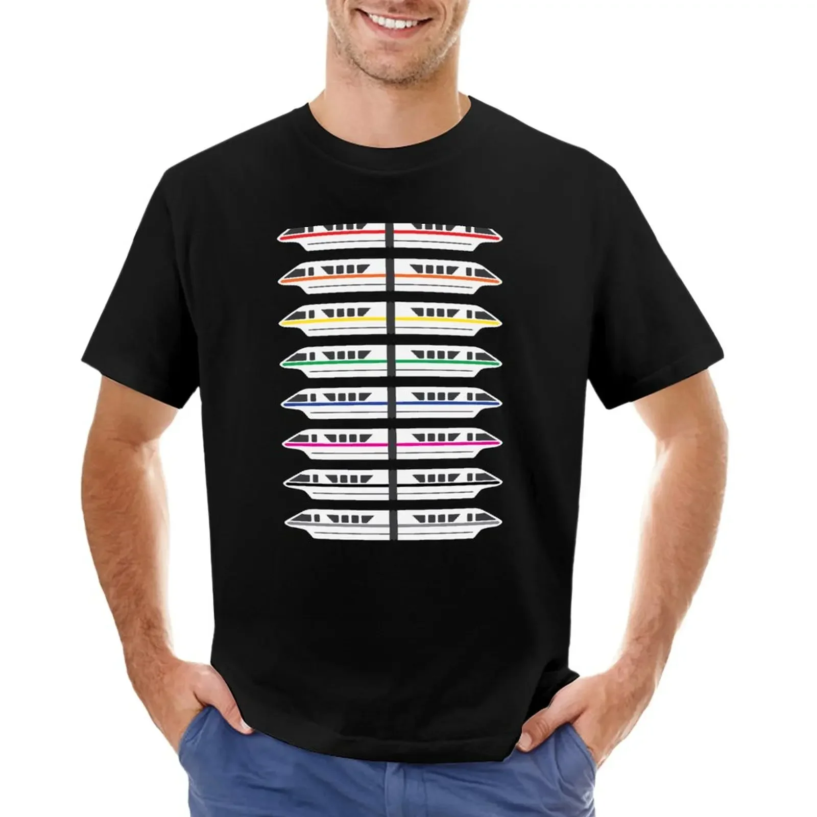 Monorails T-Shirt summer top blacks t shirt for men