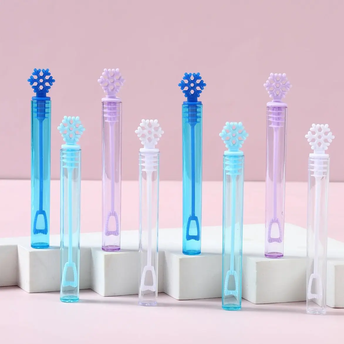 Tubo de burbujas de copo de nieve de Navidad, regalo de cumpleaños, boda, fiesta de nieve, botella de burbujas, favores, decoración de Baby Shower