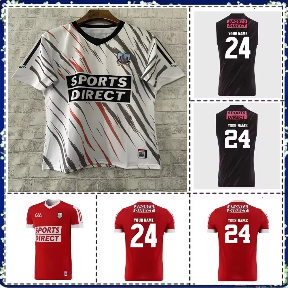 2024 Cork GAA Short Sleeve Training Top Jersey 2024/2025 Cork GAA Home Mens Rugby Jersey Size:S-3XL ( Print name and number )