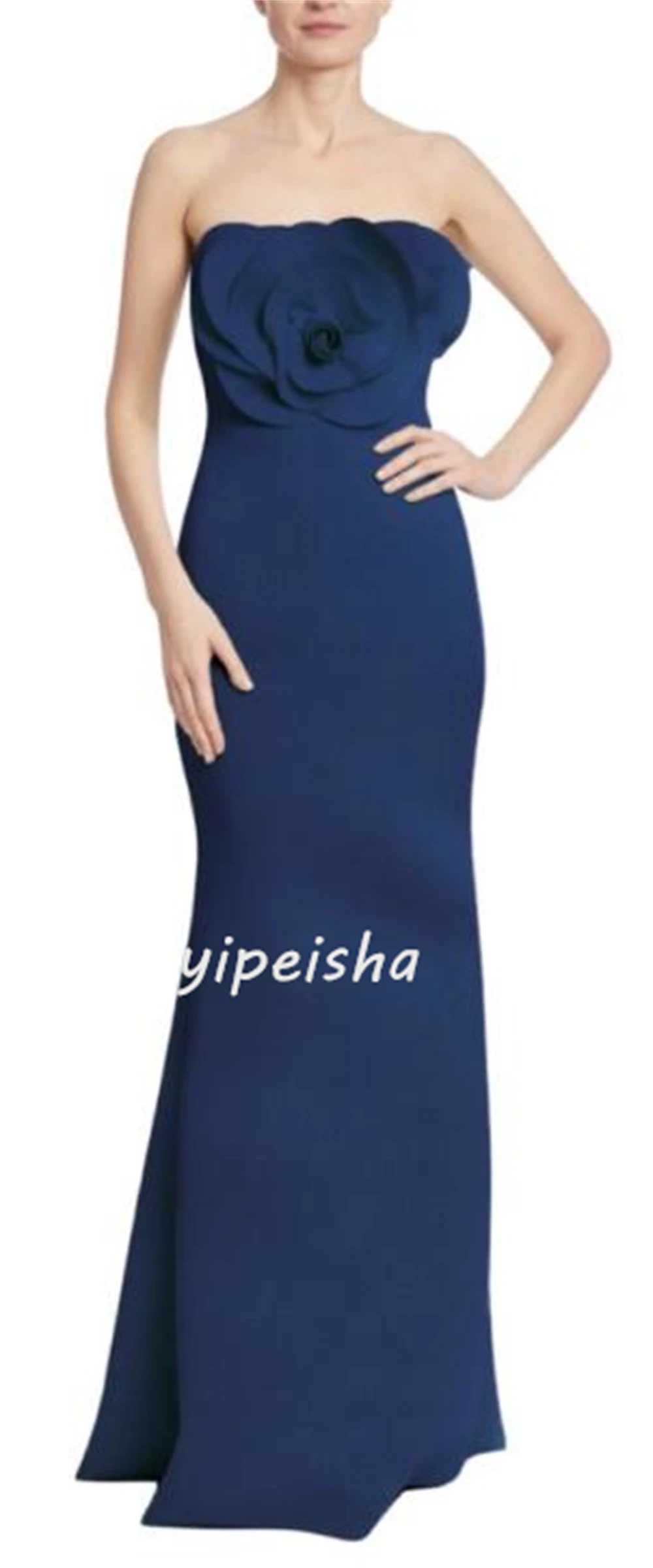 Prom Dress Evening Saudi Arabia Jersey Flower Ruched Clubbing A-line Strapless Bespoke Occasion Gown Long Dresses