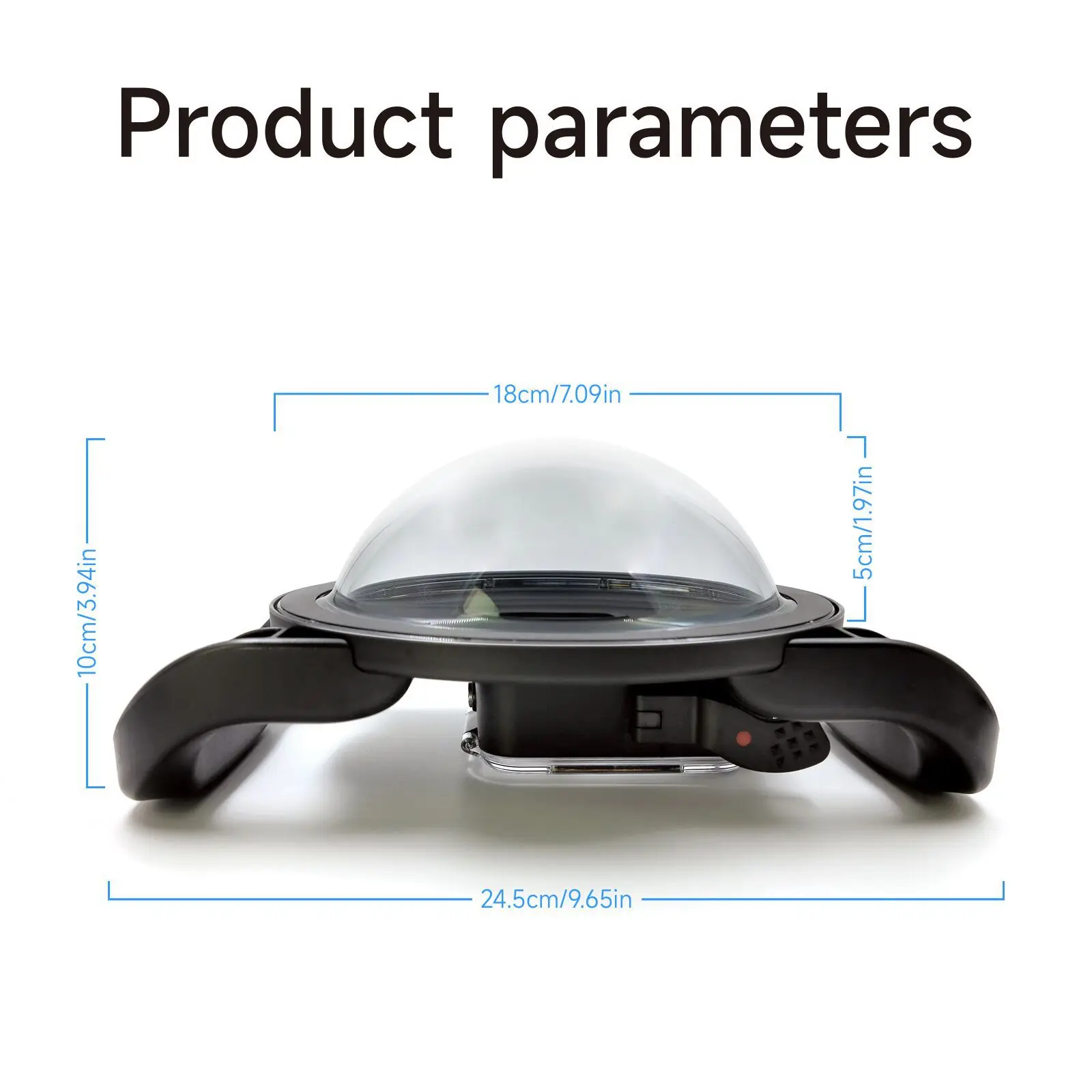 Underwater Dome Port for Insta360 Ace Pro Anti- Scratch , Well-Designed Hatch Closure System, Waterproof up to 30M/98.4FT