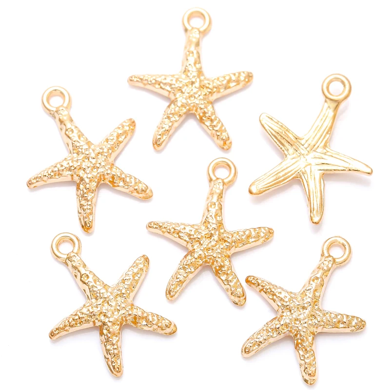 30Pcs alloy starfish Charm Alloy Funny Marine Life starfish Pendant For DIY Making Fancy Women Jewelry Accessories 16*14mm