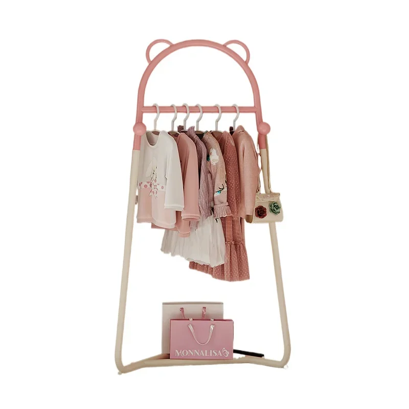 

Dopamine Corner Coat Rack Kids Floor Standing Clothes Organizer Space-Saving Bedroom Storage Metal Hanger for Indoor Wall/Corner