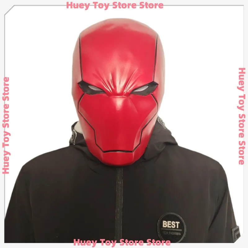 Red Hood Mask Movie Vil Lain Cosplay Emulsion Red Hood Helmet Man Women Cosplay Costume Prop Replica Fancy Party Headwear