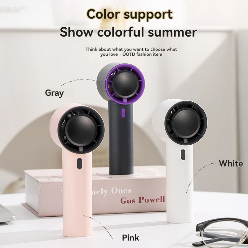 

Portable 99 level powerful fan, handheld desktop dual-use, USB charging, intelligent digital display, light noise reduction