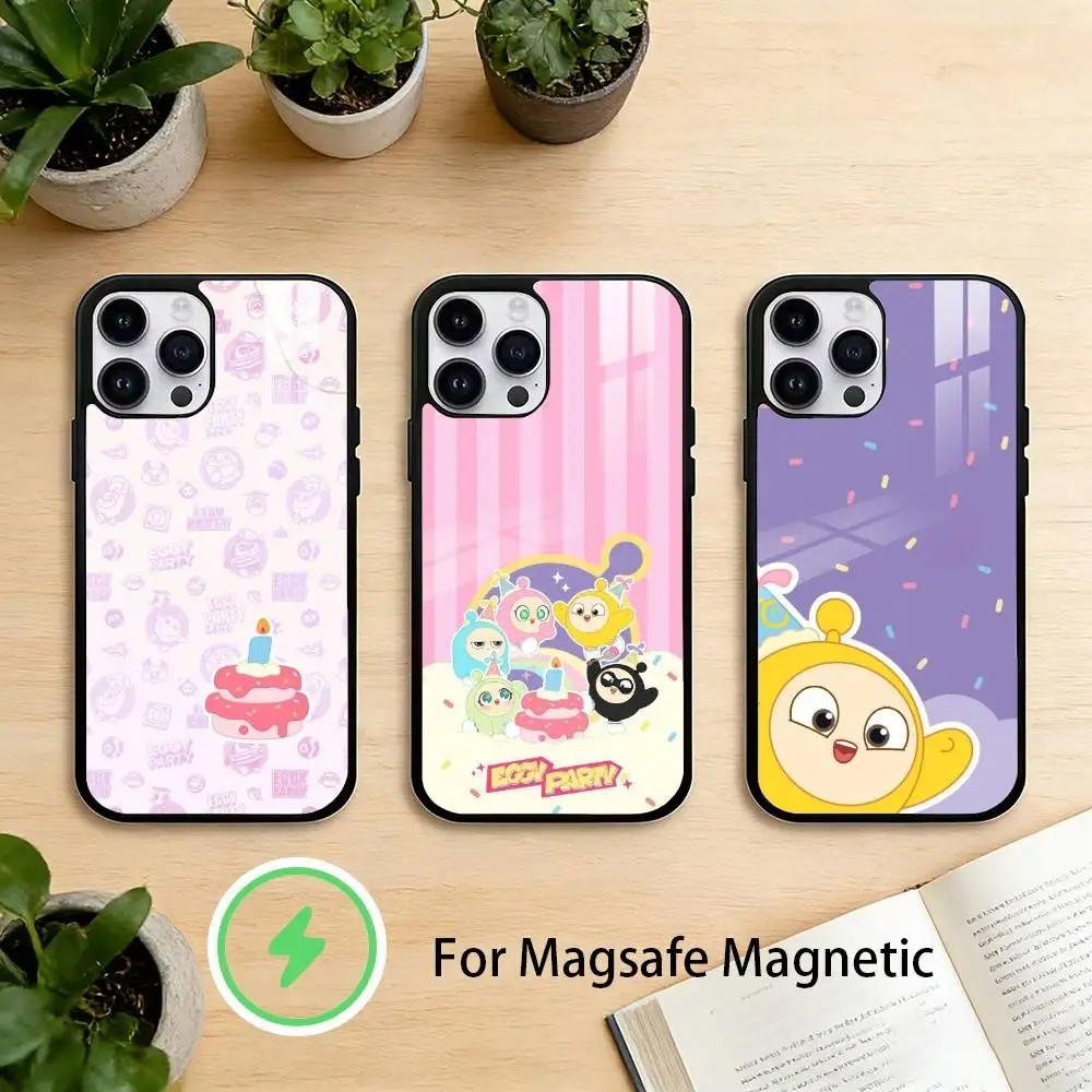 

Cute E-Eggy P-Party Phone Case For iPhone 17/16/15/14/13/12/Plus/Pro/Max for Magnetic Wireless Charging