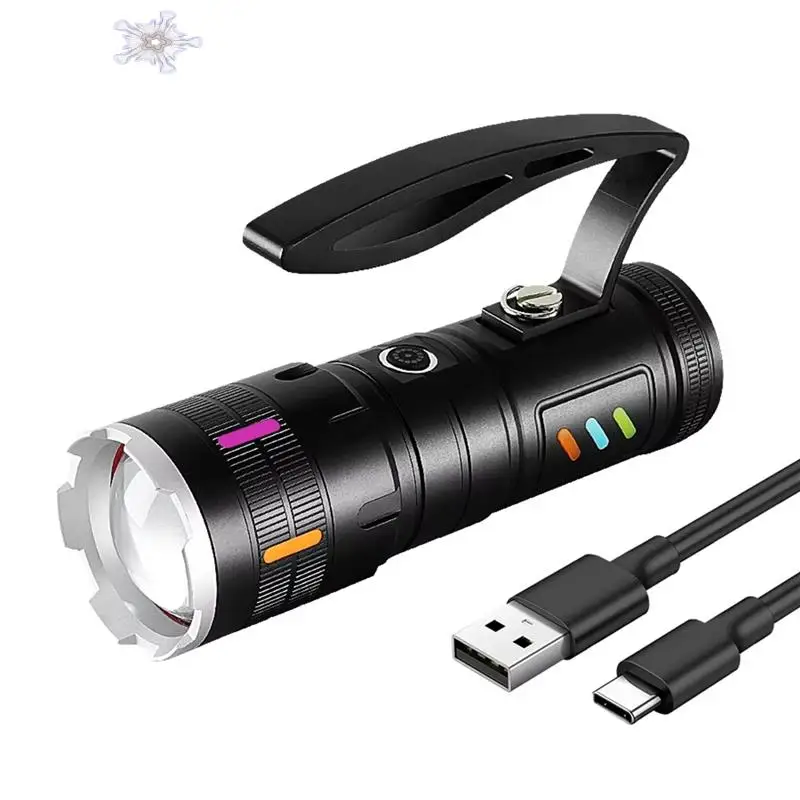 

Ultra-Powerful 800W LED Flashlight USB Rechargeable, Super Bright, Long Range, Tactical Torch For Fishing And Camping